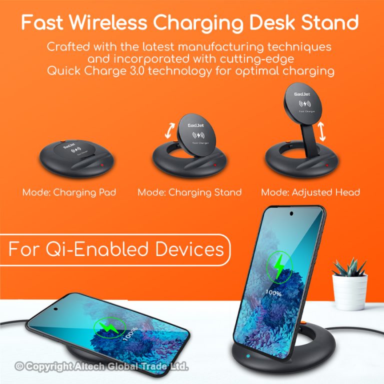 Wireless Charging Desk Stand - GadJet