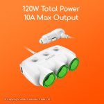 CH27 Gadjet Triple Splitter Switch 120W Total Power 10A Max Output