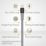 Gadjet CA22 Charge & Sync Cable For Lightning Devices Black_specification