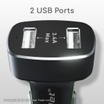 Gadjet MP01 3-in-1 Charging Cable + 2 USB Car Charger 2 USB Ports