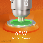 GadJet CH46 Rapid 4-Port Car Charger - 65W Total Power