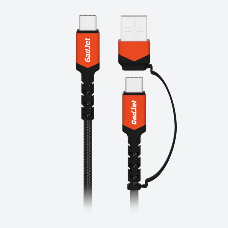 2m USB-C to USB-C Cable + USB-A Adapter