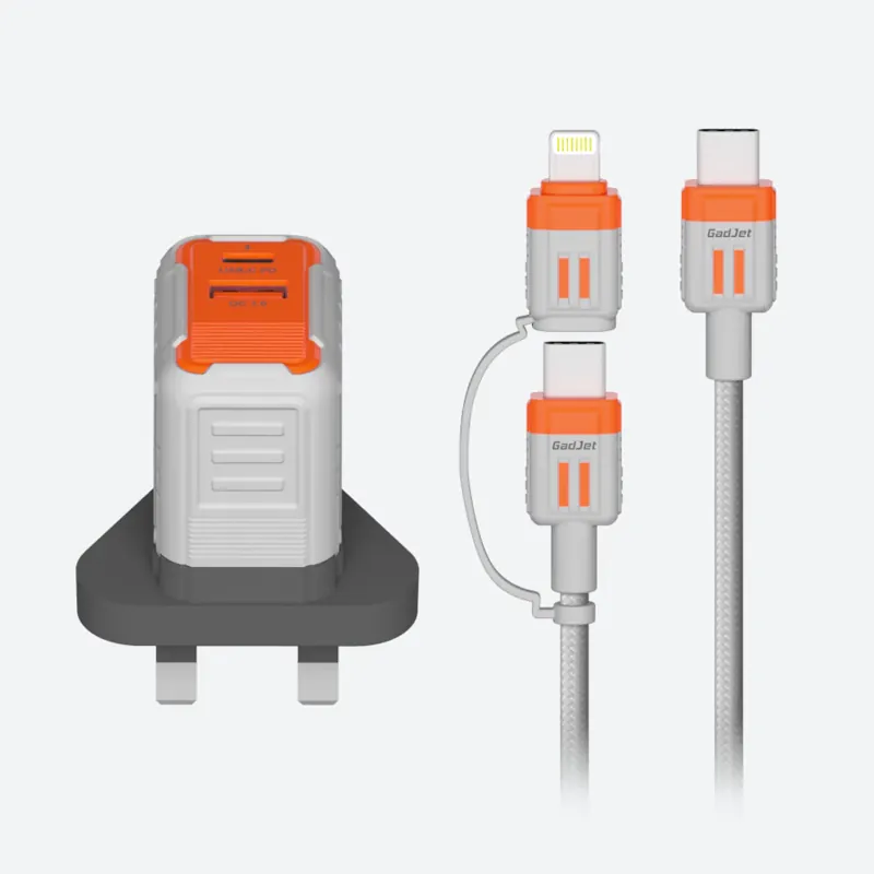 2-in-1 Charge & Sync Cable & 2-Port Wall Charger Multipack