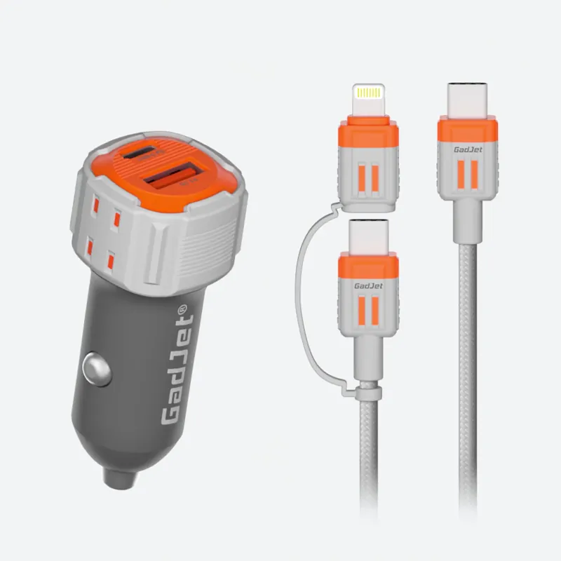2-in-1 Charge & Sync Cable & 2-Port Car Charger Multipack
