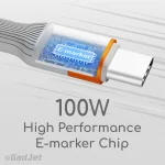 GadJet 100W Dual Ultra Power Charge & Sync Cable - High Performance E-marker Chip