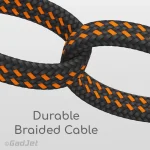 CA43 Mini Keyring Charge & Sync Cable - Durable Braided 22cm