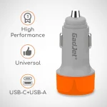 GadJet CH49 2-Port Car Charger - High Performance USB-C USB-A