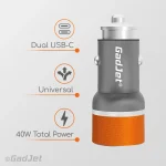 GadJet CH50 Dual USB-C 20W + 20W PD Car Charger - Specs