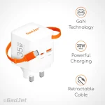 GadJet CH72 GaN 2-Port Retractable Power Adapter - Specs