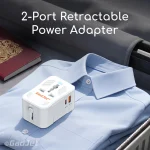 GadJet CH73 Rapid 2-Port World Travel Adapter - Passport Airport Travel Adapter