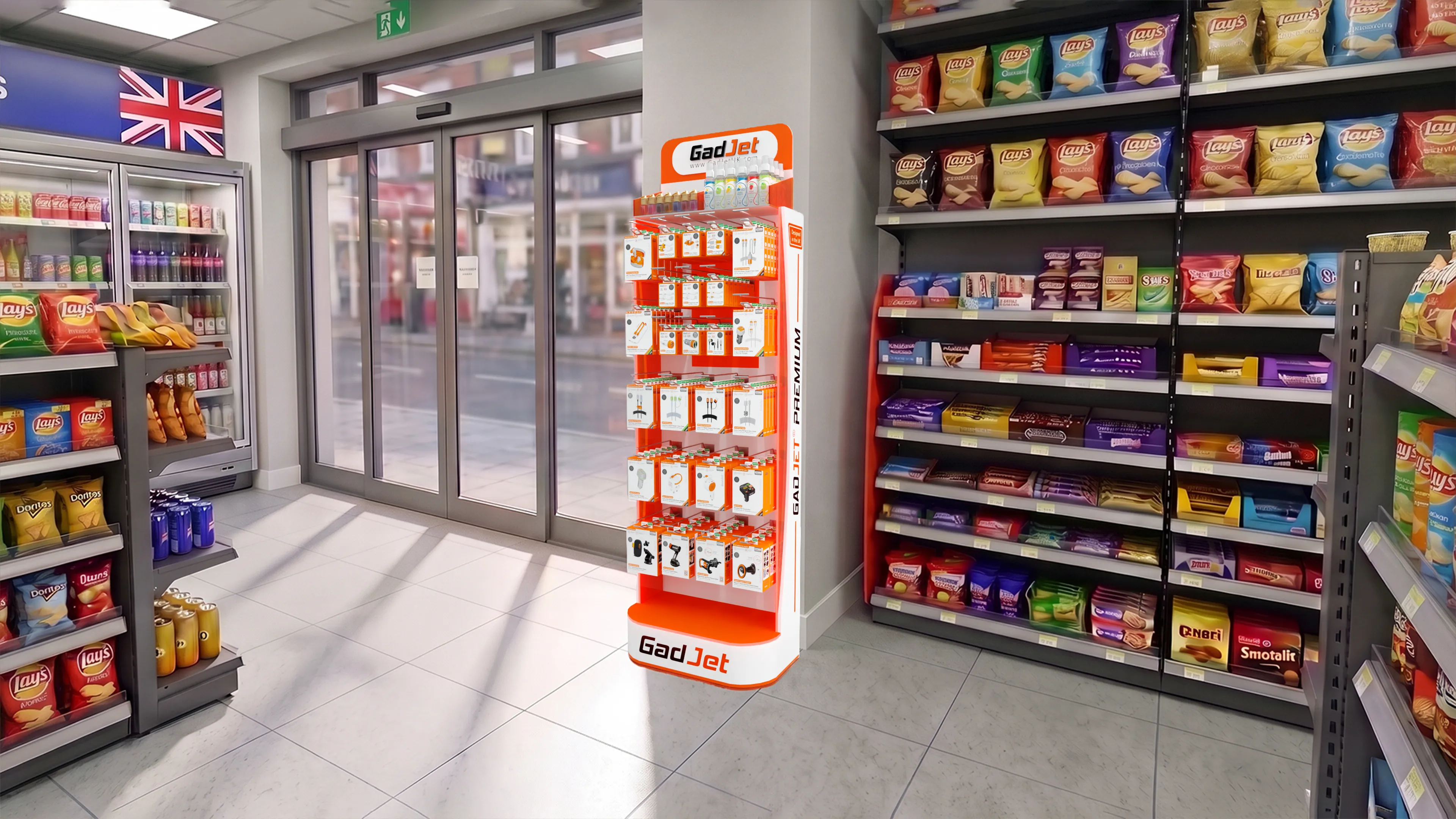 GadJet display stand in retail store